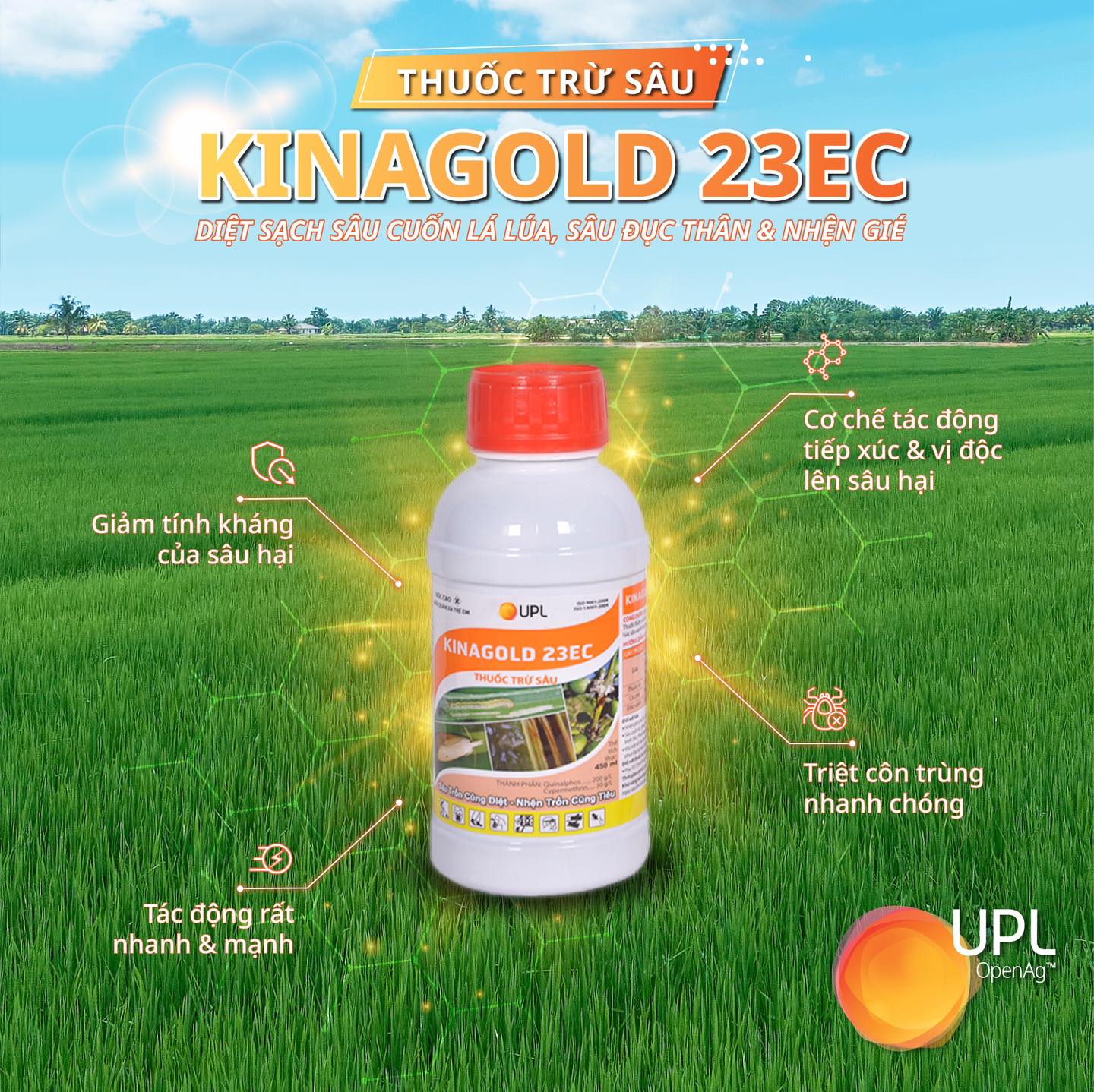 Thuốc trừ sâu KinaGold 23EC - Chai 450ml